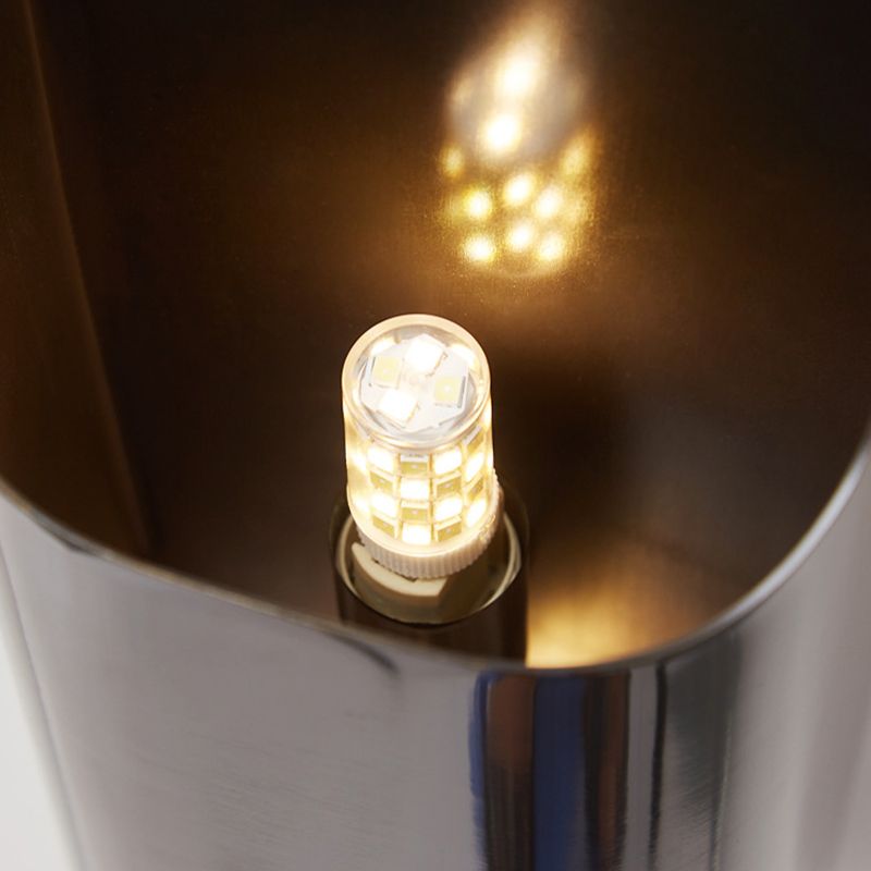 Contemporary 1/2-Light Golden/Black Wall Mounted Sconce Shaded Metal Wall Light