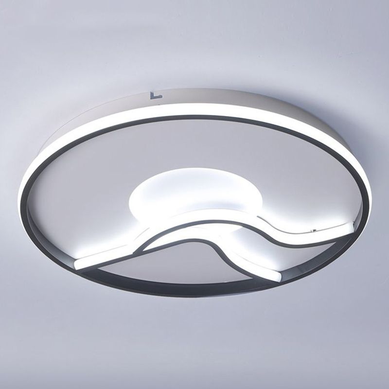 Luminaire encastré noir soleil et montagne, luminaire nordique en acrylique à LED