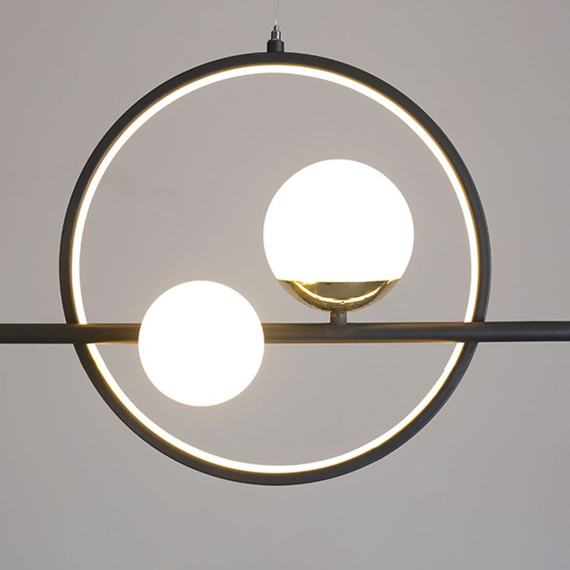 Modern Style Chandelier Light Round Shade Ceiling Hanging Light for Dining Room