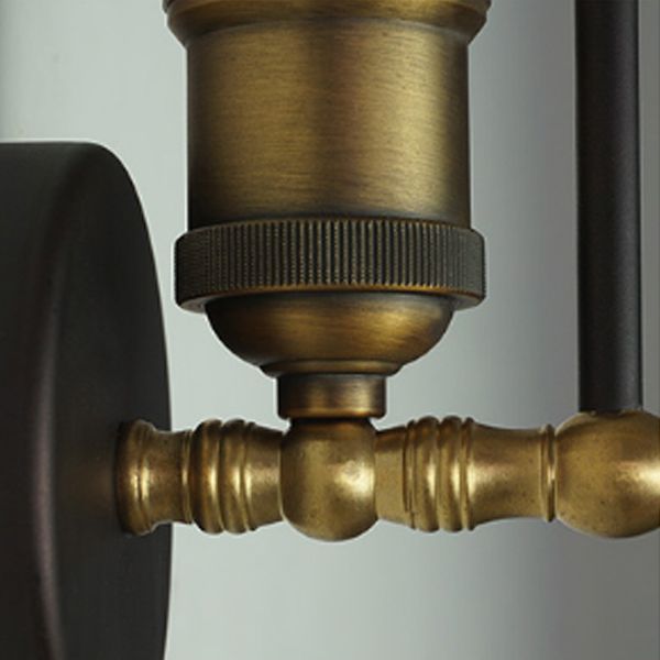 Glass Round Shade Wall Lighting Industrial Style 1 Light Wall Mounted Light Fixture in Clear