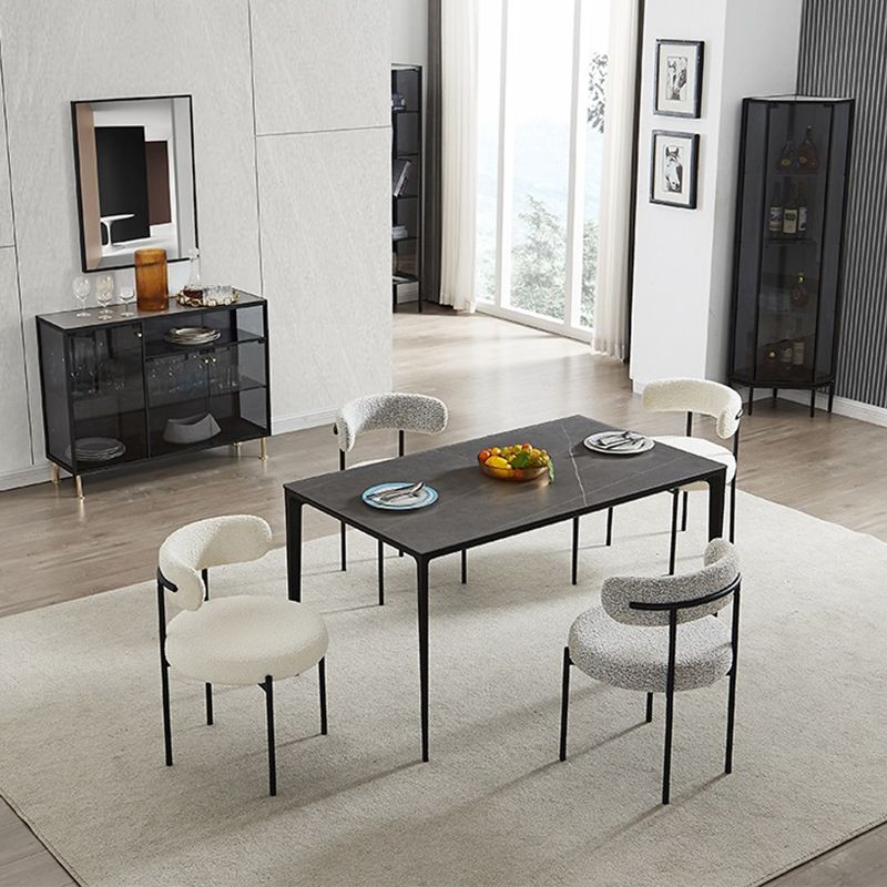 Open Back Dining Side Chair Contemporary Armless Dining Chairs