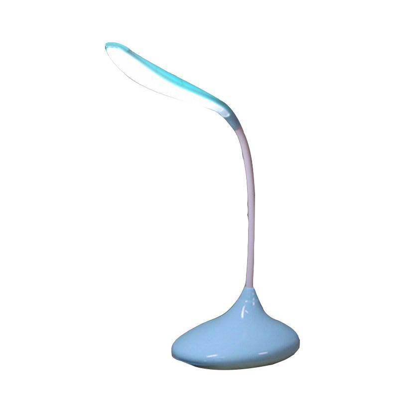 Rotatable Arm LED Standing Desk Lamp Blue/White USB Charging Reading Light for Study