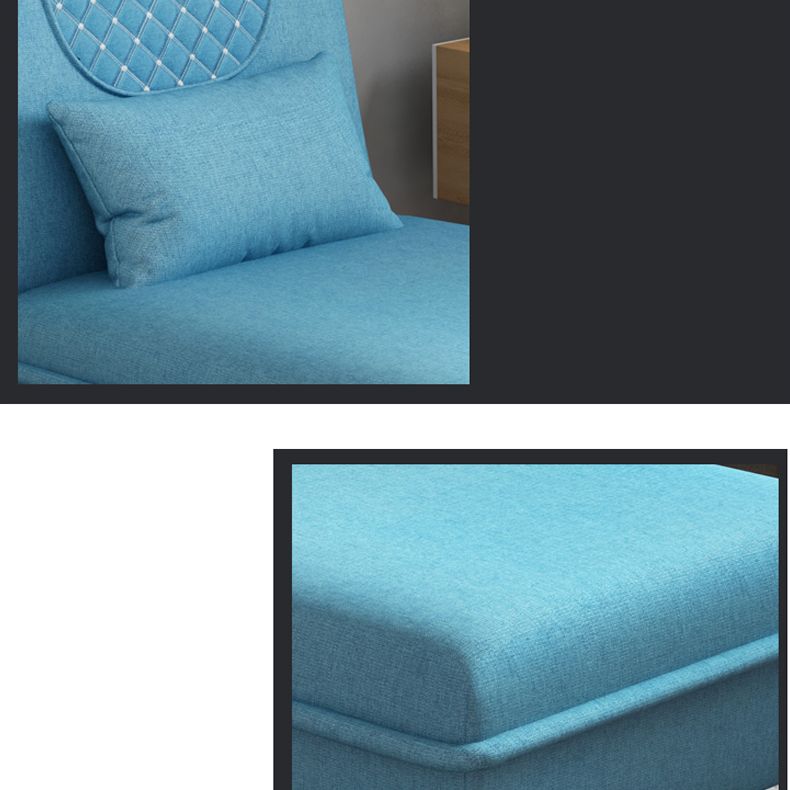 Contemporary Upholstered Chaise Lounge Couch Armless Chaise Lounge Chair