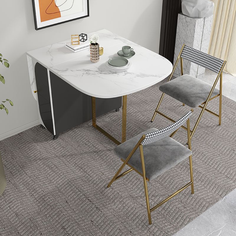 Table de salle à manger ovale contemporaine table à feuille de pierre entrée, 59 "L x 29,5" H