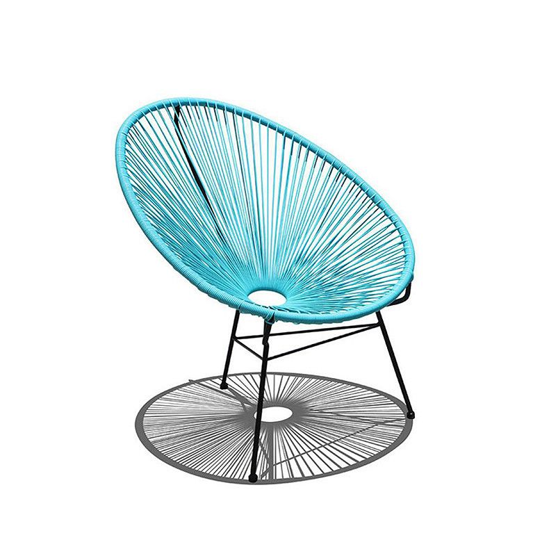 31.49" L x 37.40" W x 37.40" H Papasan Chair Armless Accent Chair  for Living Room