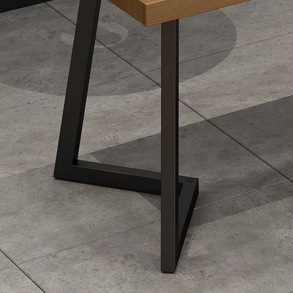 Industrial Style Rectangle Shape Dinette Set Solid Wood Top Dining Table Furniture for Dining Room