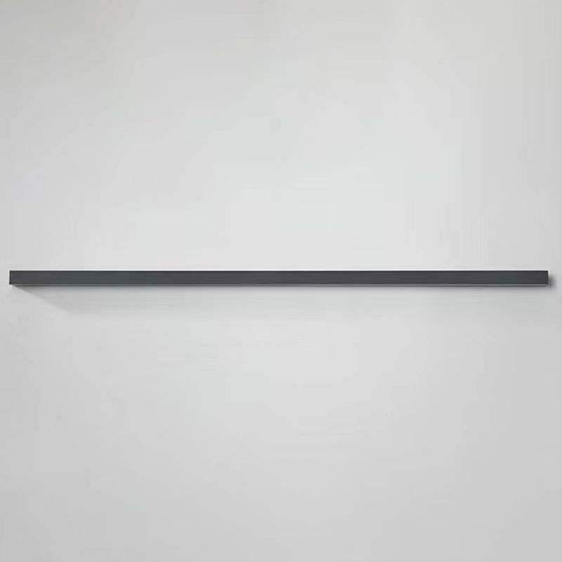 Linear Shape Flush Lights Modern Style Metal 1 Light Flush Mount in Black