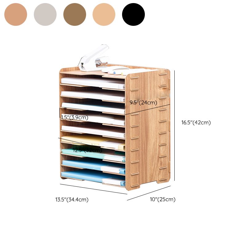 Contemporary Vertical Filing Cabinet Wooden Frame Storage File Cabinet