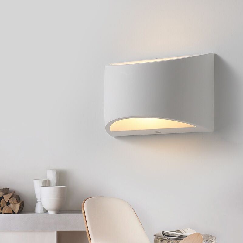 Simplicity Indoor LED Wall Lamp Modern Style Geometric Shaped Aluminum Alloy Sconce Light in White