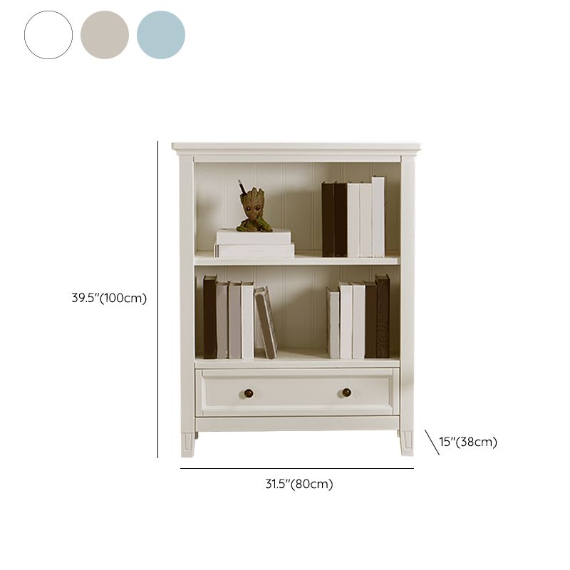 Modern Closed Back Standard Bookshelf Wooden Bookcase with Shelves for Study Room