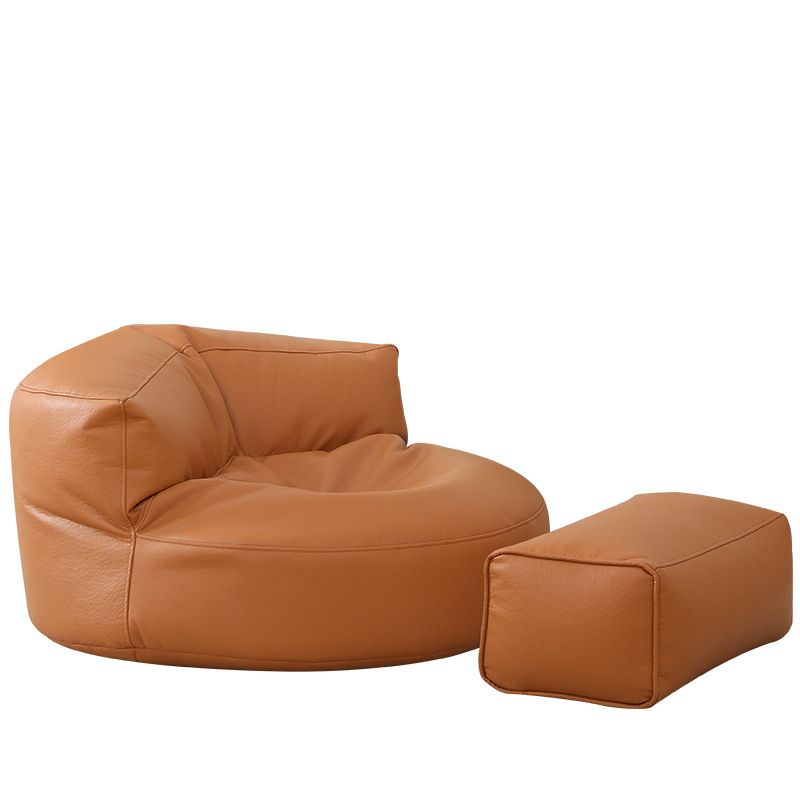Contemporary Bonded Leather Armless Reclining Tight Back Lounge Chair