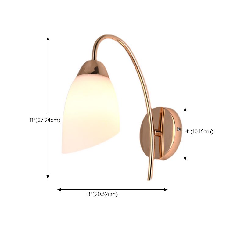 Light Luxury Wall Mount Light Geometry Shape Wall Lamp with Glass Shade for Bedroom