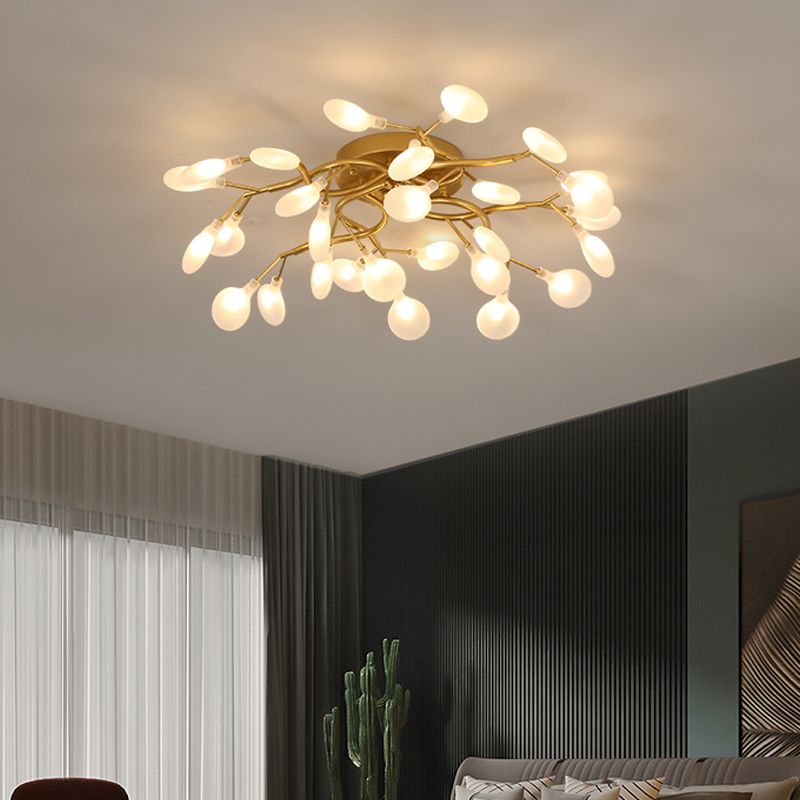 Firefly Flush Ceiling Light Contemporary Metal Living Room LED Flush Mount Lighting