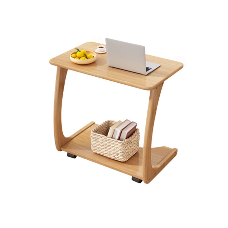 25.59" Tall Contemporary Style Coffee Cocktail Table Solid Wood Coffee Table