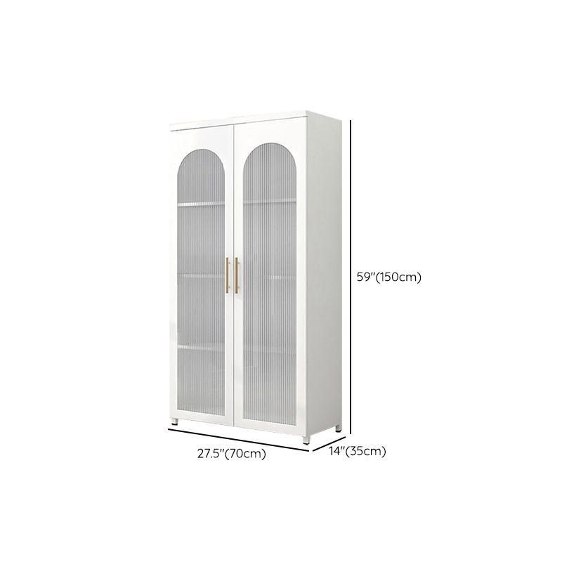 Scandinavian 13.77" Wide 1-door Metal  Accent Cabinet in White