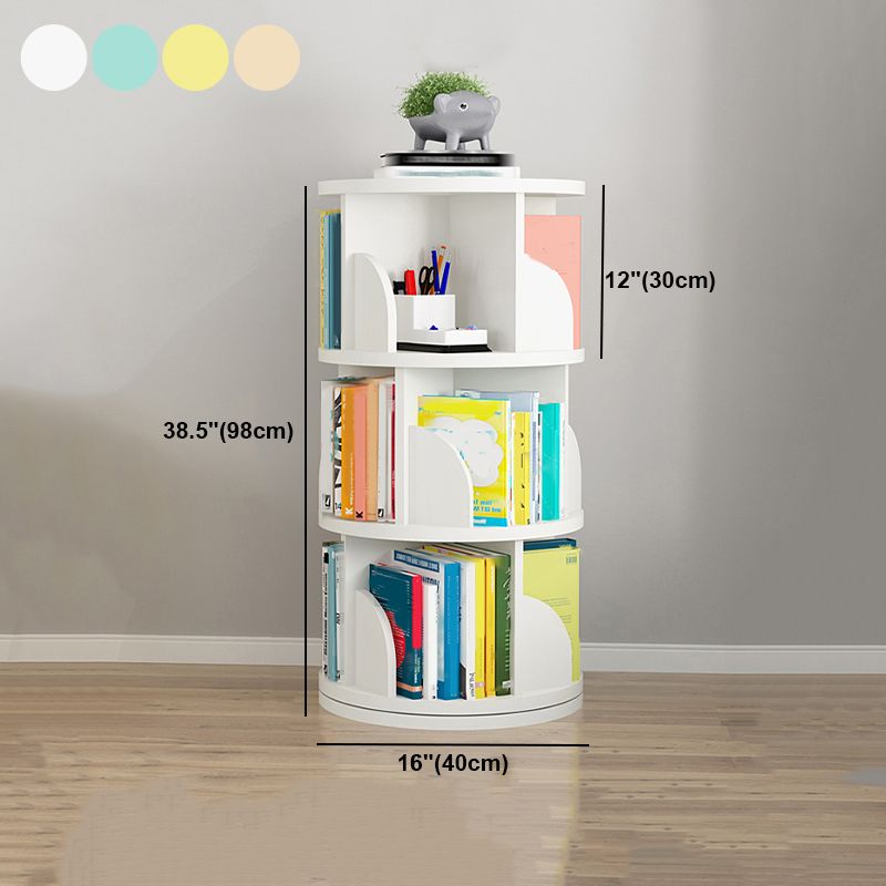 Rotatable Bookcase Contemporary Style Bookshelf for Home Office Study Room
