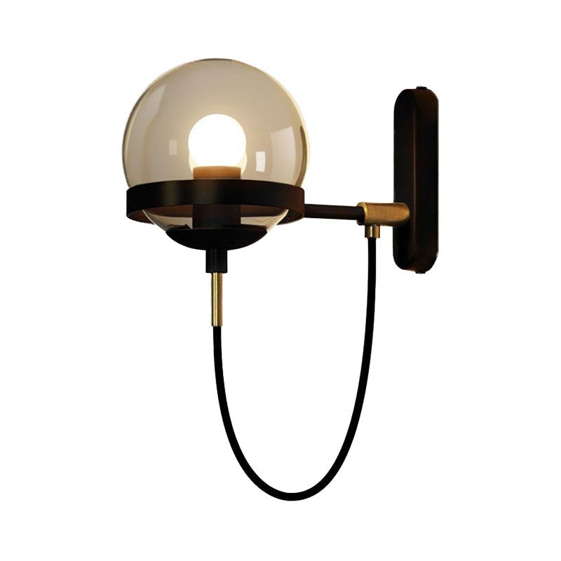 Zwart/gouden bal sconce verlichting modernistisch