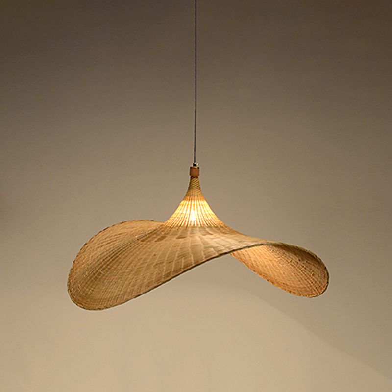 Rattan Hanging Light Modern Style Pendent Lighting Fixture for Living Room