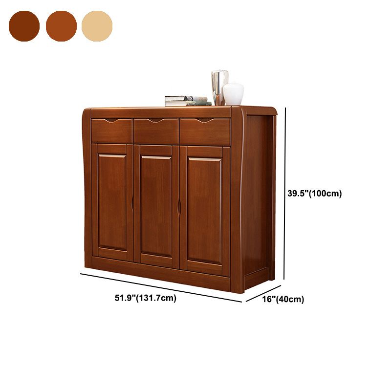 Mid-Century Modern Accent Cabinet with Doors and Drawers Cabinet