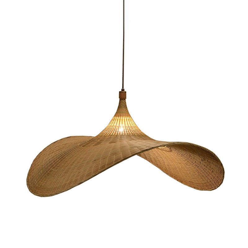 Rattan Hanging Light Modern Style Pendent Lighting Fixture for Living Room