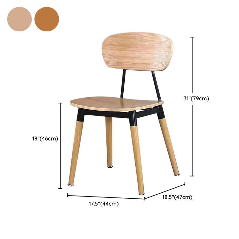 Contemporary Style Open Back Upholstered Dining Side Chair for Home