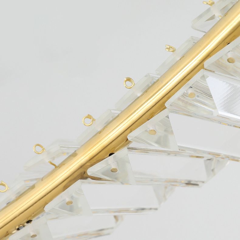 Ultramoderne ring LED Kroonluchter Lamp Crystal Suspension Pendant Light voor restaurant