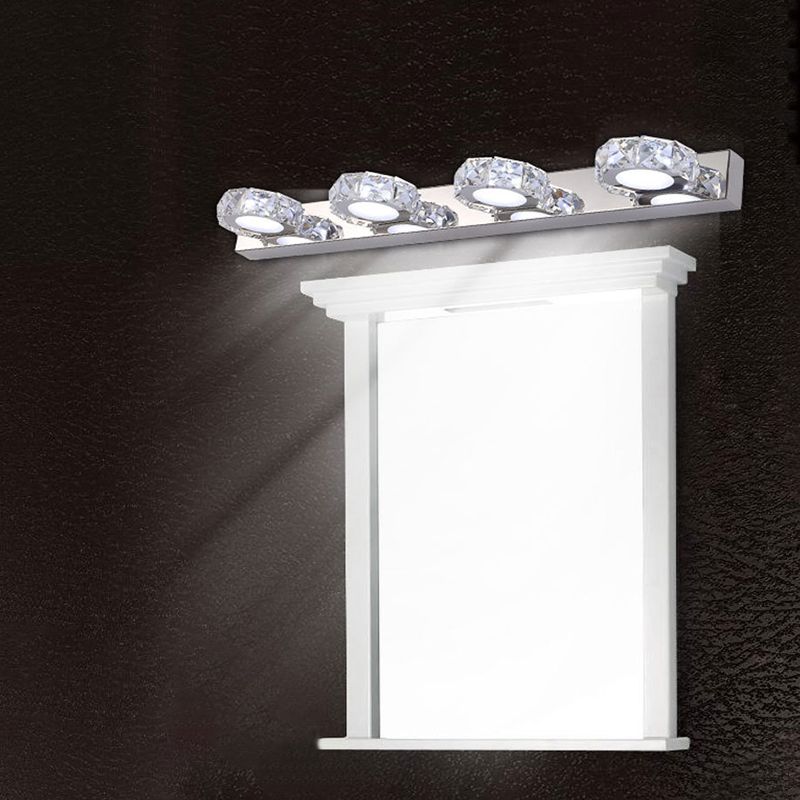 Circles Wall Lighting Fixture Minimalist Style Crystal Clear Wall Mounted Light Fixture