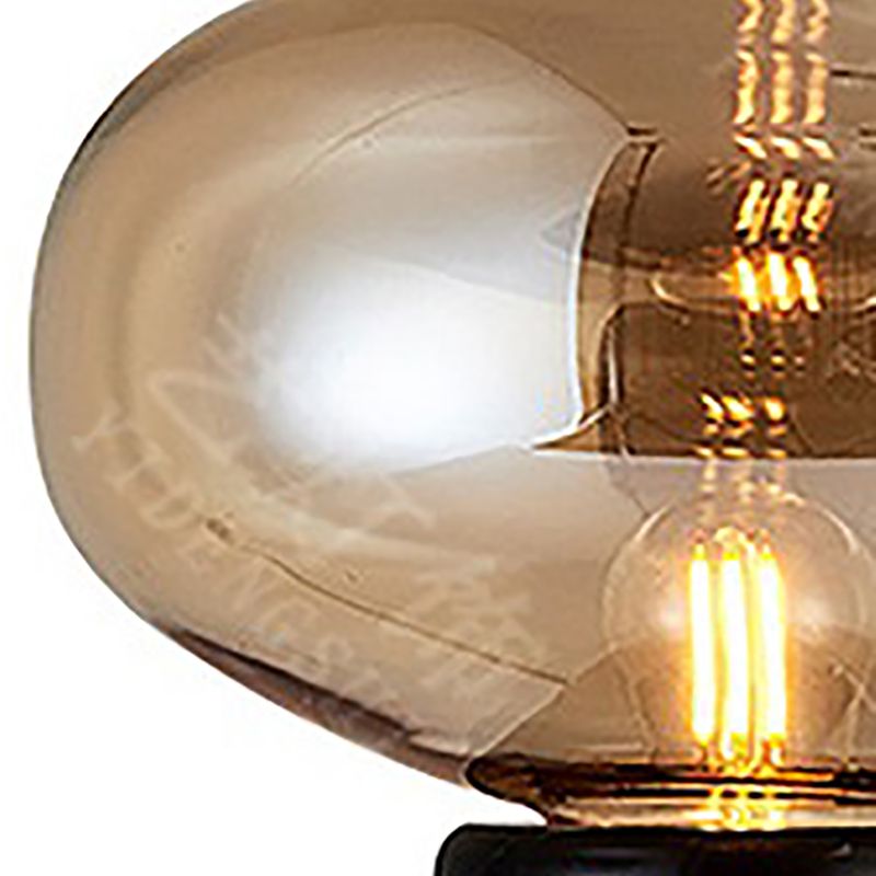 Lámparas de mesa de noche geométricas estilo moderno Lámpara de mesa de vidrio 1 luz