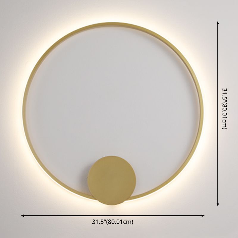 Modern Minimalist Minimalist Circular Montate Montate Metal 1 Light Sconce Light Set per camera da letto