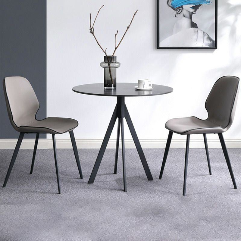 Zweifarbiger Esstisch aus gesintertem Stein, moderner Tisch mit 4 Beinen für das Esszimmer