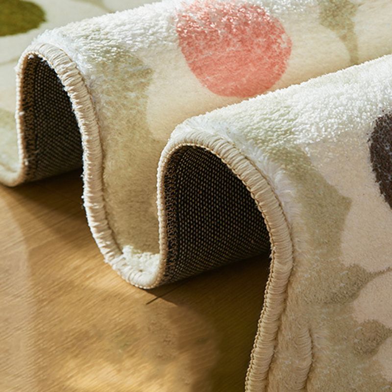 Contemporary Pastoral Flower Rug Indoor Rug Stain Resistant Washable Anti-Slip Backing Rug