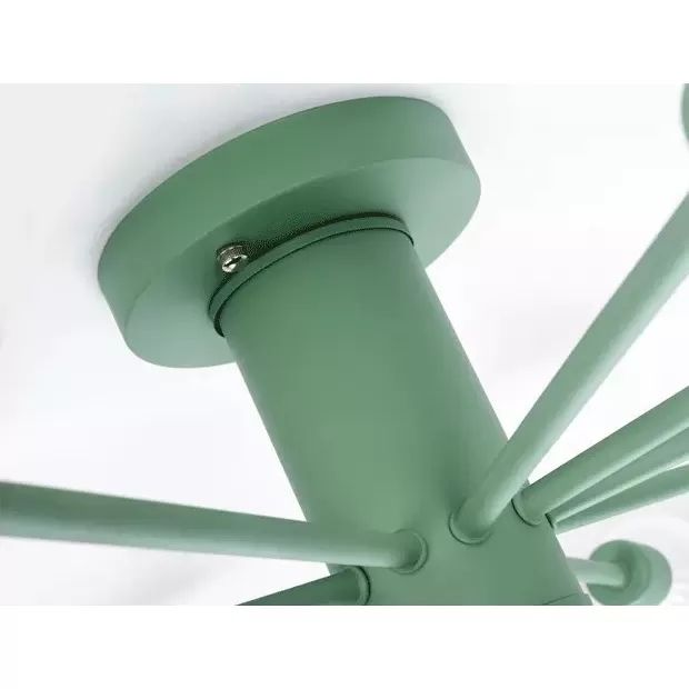 Moderne plafondlampen voor slaapkamer, 10-lichts Sputnik semi-inbouwverlichting voor kinderen, 8 "hoog x 48" in diameter