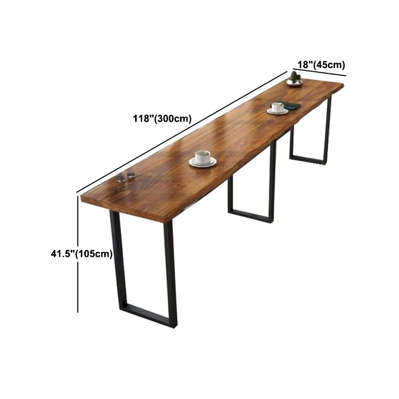 Modern Bar Table Set 1/2/5 Pieces Rectangle Pine Wood Counter Table with High Stools