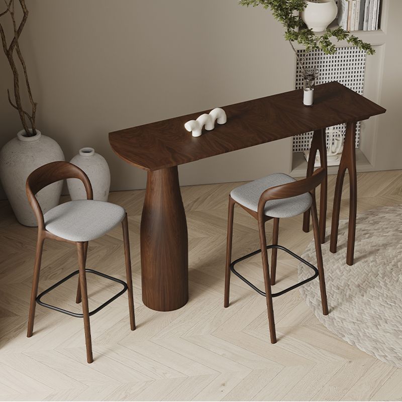 Solid Wood Bar Stool Table Contemporary Pub Height Dining Table