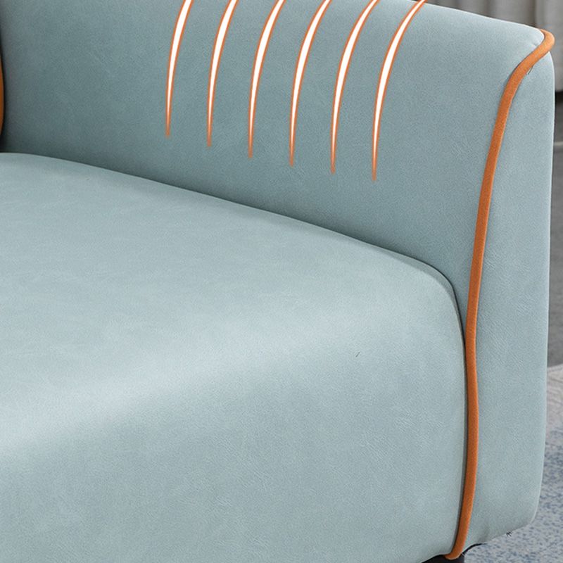 25.59" Wide Faux Leather Loveseat Square Arm Sofa for Living Room