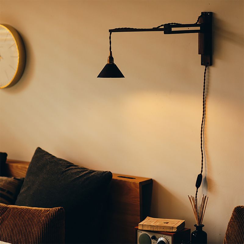 Lámpara de pared de madera ligera de pared de pared doméstica contemporánea para sala de estar de dormitorio