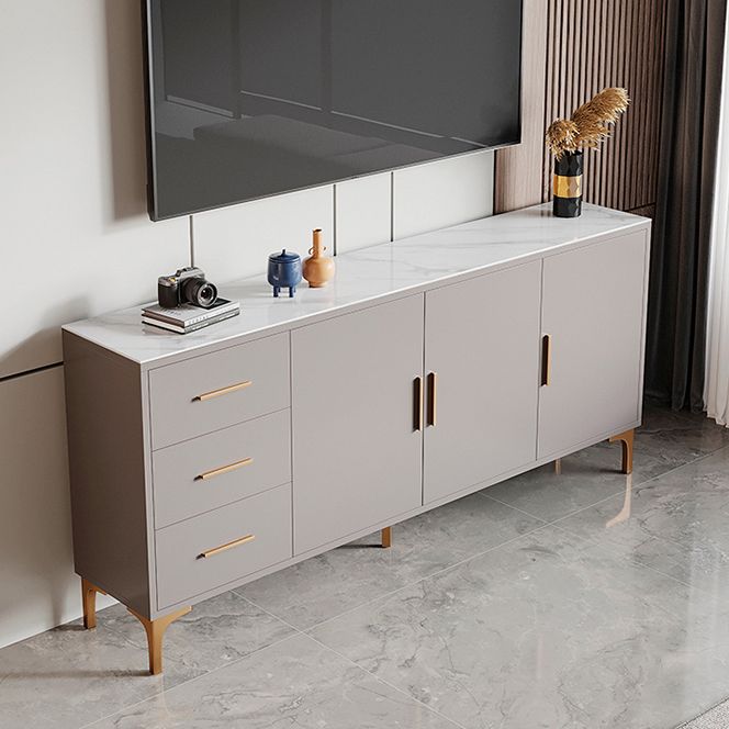 Sintered Stone Enclosed TV Storage Scandinavian Rectangle TV Cabinet