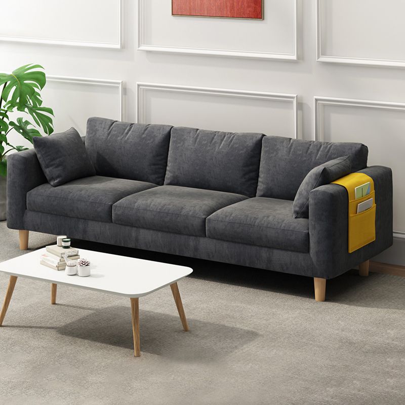 Contemporary 29.5" H 3- Seater Square Arm Sofa for Living Room