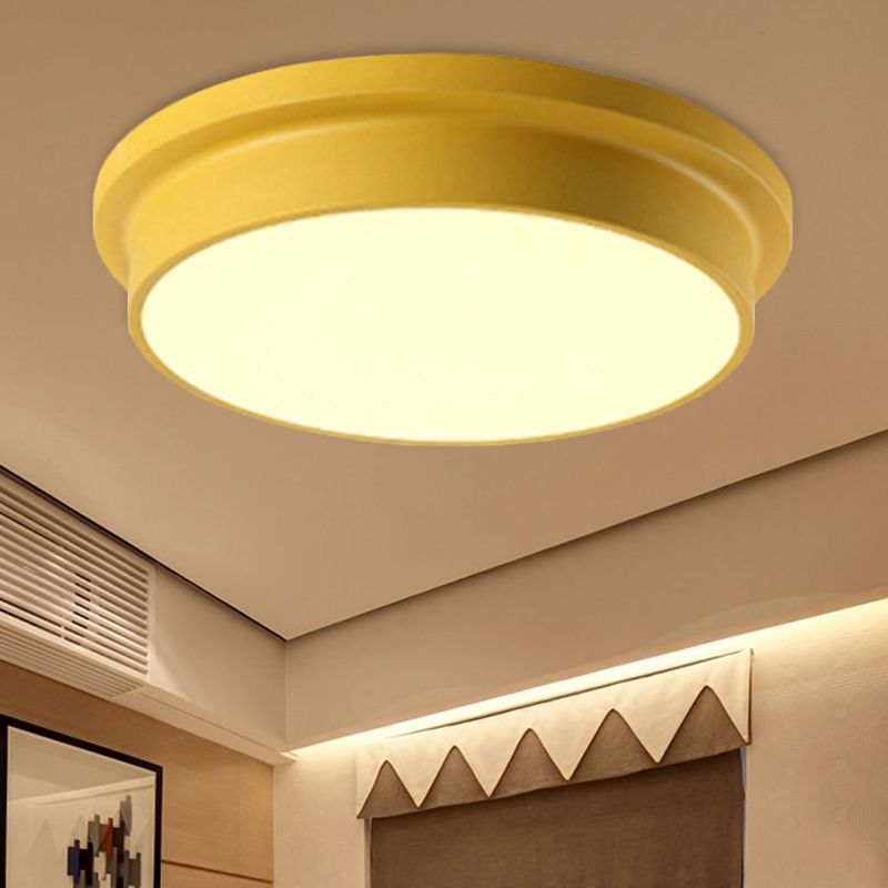 Nordic Macaron Farbige Decke Licht Runde Form Acryl Flushmount Light for Child Bedroom