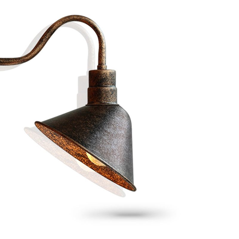 Conical Wall Light Fixture Industrial Style Metal Wall Mount Lighting