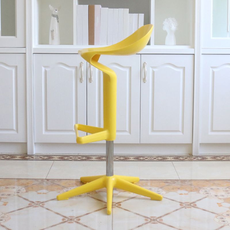 Indoor Modern Plastic Barstool Rotating Lifting Colorful Bar Stool