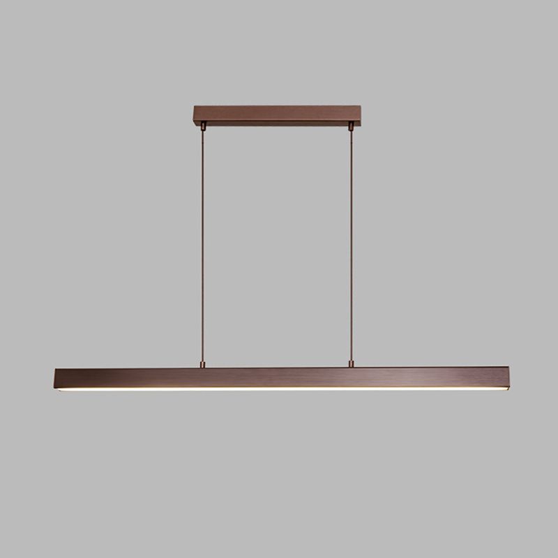 Contemporary Minimalism Island Light Fixture Metal Linear Chandelier Lamp