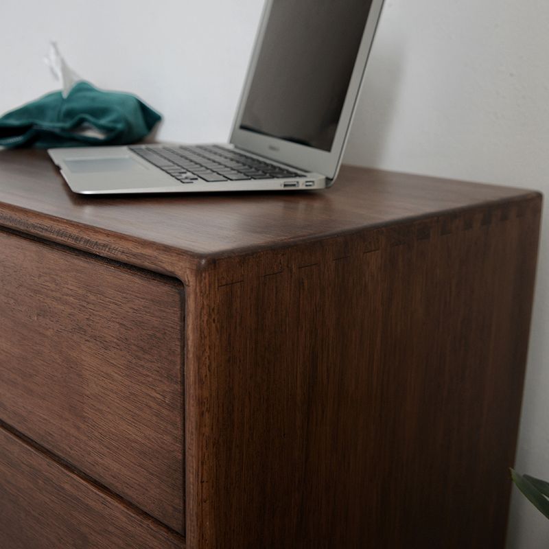 Traditional Horizontal Double Dresser Wood Storage Bachelor Chest for Bedroom