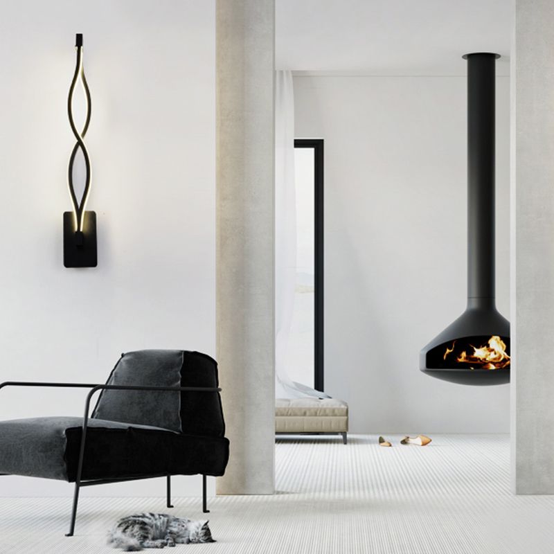 Sala de estar modernista pared apliques led lineal luz de pared simple montada en la pared