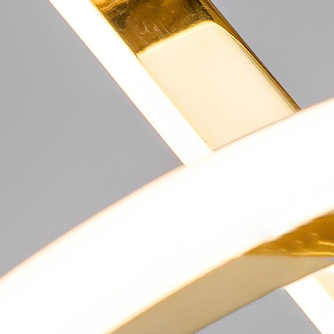 Minimalism Hanging Light Gold LED Island Light Fixture for Dining Room