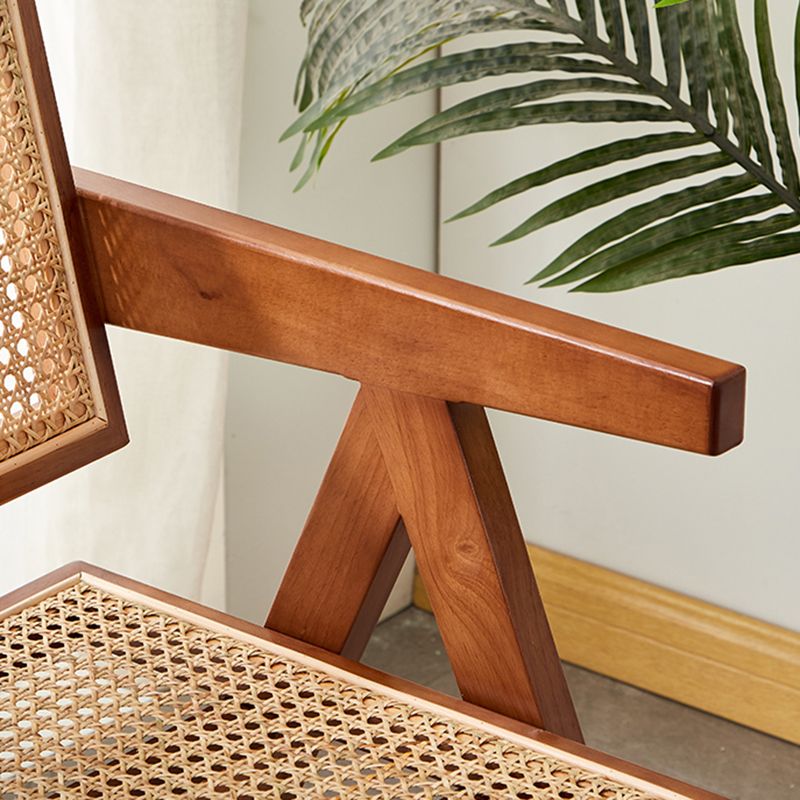 Wood 20" L x 20" W x 31.8" H Armless Solid Wood Frame Chair for Living Room