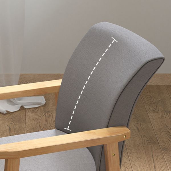 Fauteuil de salle à manger en bois de style contemporain, chaises latérales de cuisine d'intérieur de 18 pouces de large