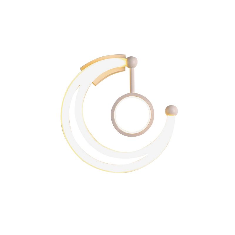 Nordic Style Crescent Mur Light Acrylique Livrage LED Ponderie d'éclairage en phase