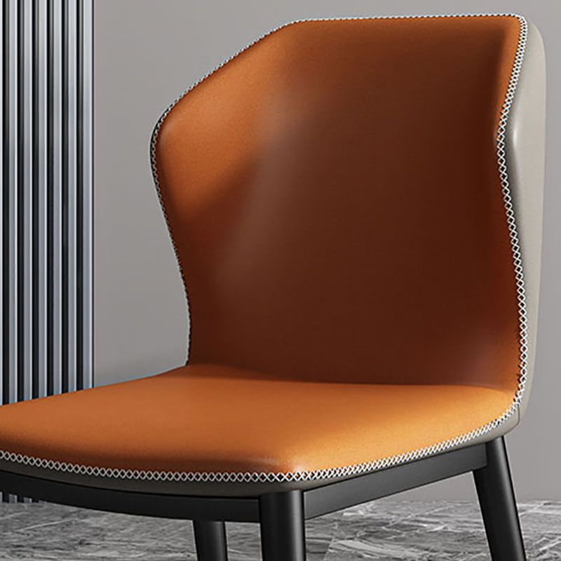 Industriële stijl wingback stoel lederen eetwarmeloze stoelen voor keuken