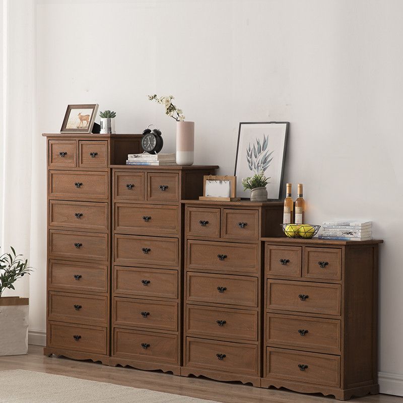 12" W Vertical Lingerie Chest Traditional Bedroom Storage Chest with Drawers